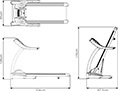 Габариты беговой дорожки MaxFit 5000 Plus